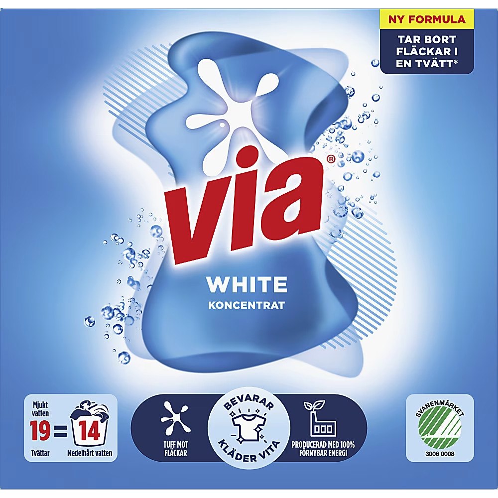 VIA Via White Tvättmedel Pulver 760g