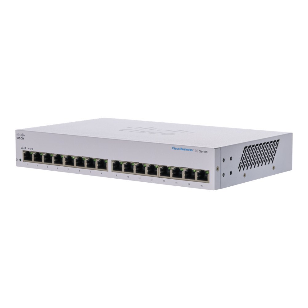 Cisco Systems Cisco Business 110 Series 110-16T - switch - 16 portar - ohanterad - rackmonterbar