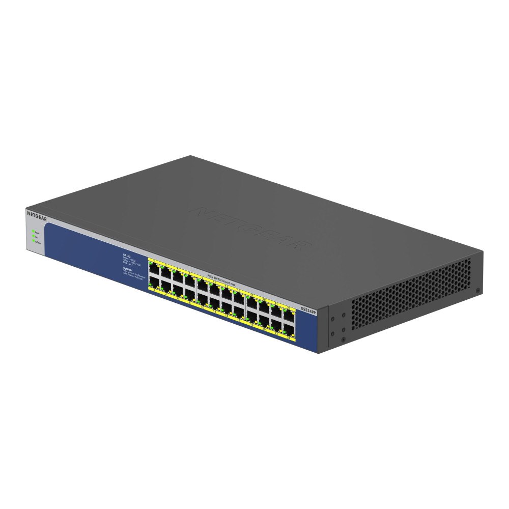 Netgear NETGEAR GS524PP - switch - 24 portar - ohanterad - rackmonterbar