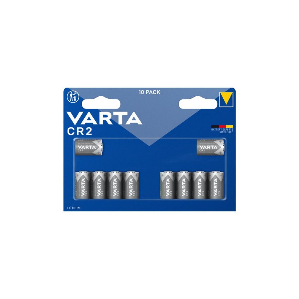 Varta Varta LITHIUM Cylindr. CR2 Blli10 Fotobatteri CR 2 Lithium 8...