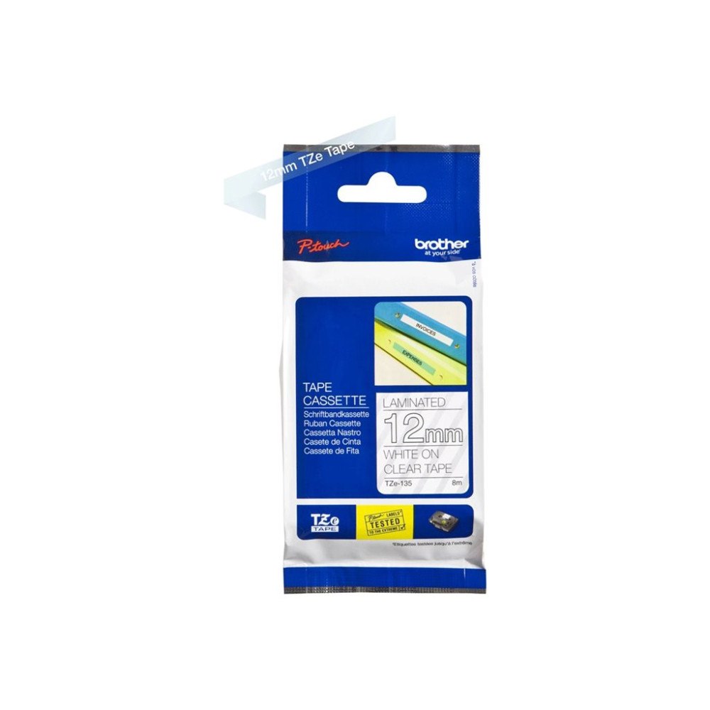 Brother Brother TZe-135 - bandlaminat - 1 kassett(er) - Rulle (1,2 cm x 8 m)