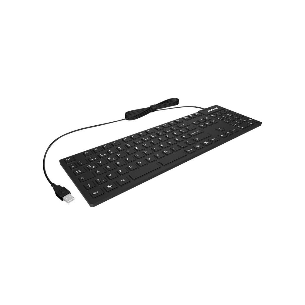 Keysonic KeySonic KSK-8030 IN - tangentbord - tysk - svart Inmatningsenhet