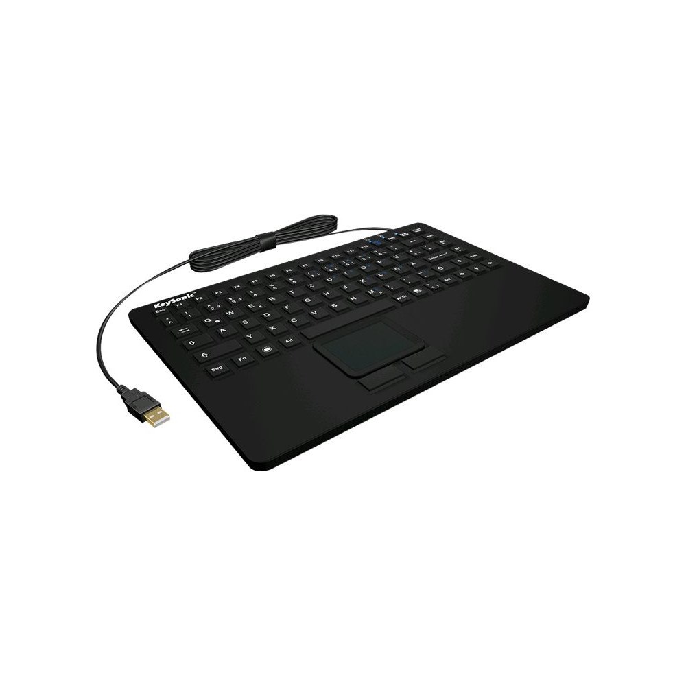 Keysonic KeySonic KSK-5230IN - tangentbord - med pekplatta - tysk - svart Inmatningsenhet