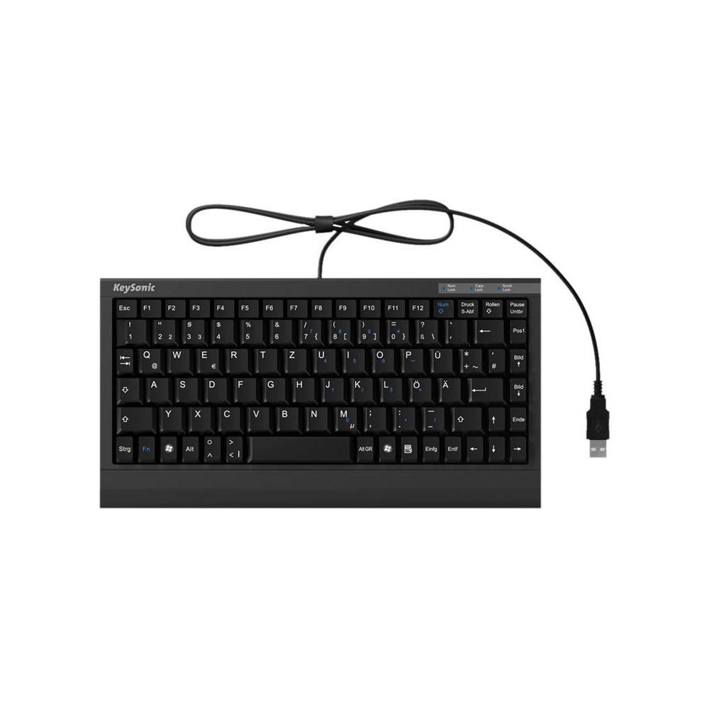 Keysonic RaidSonic KeySonic ACK-595C+ - tangentbord - QWERTZ - tysk - svart Inmatningsenhet