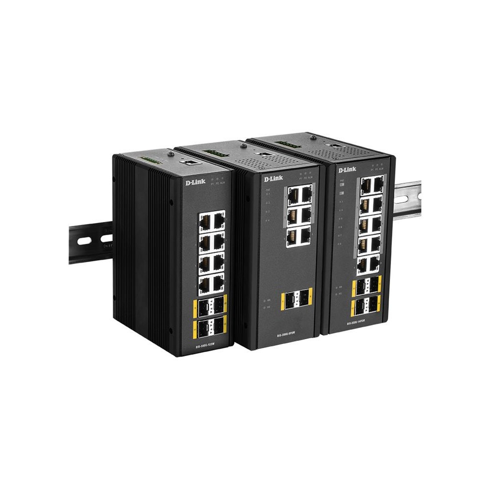 D-Link D-Link DIS 300G-12SW - switch - 8 portar - Administrerad