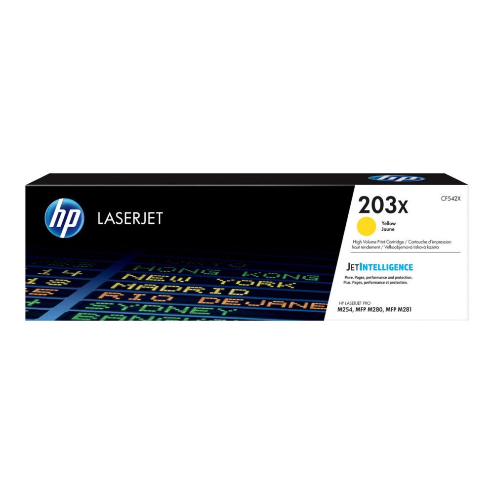Hewlett Packard Enterprise HP 203X - Lång livslängd - gul - original - LaserJet - tonerkassett (CF542X)