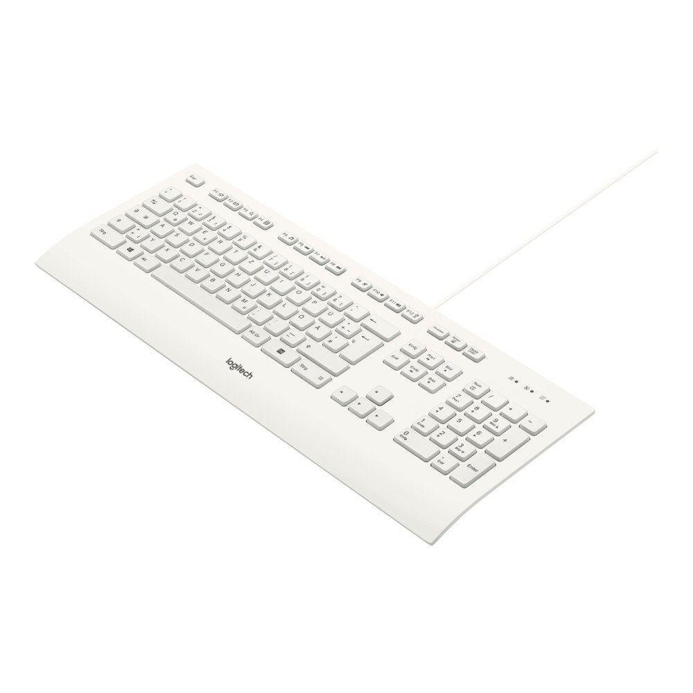 Logitech Logitech K280e - tangentbord - tysk - vit Inmatningsenhet