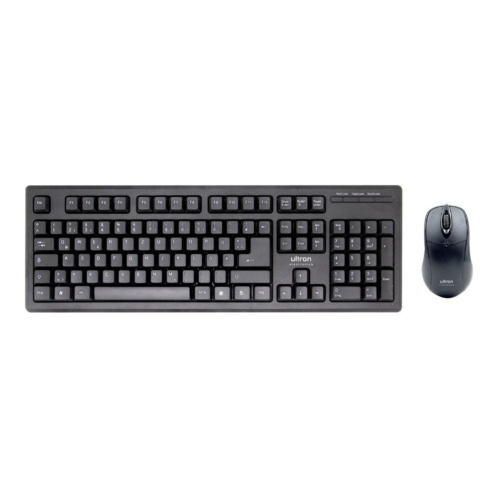 Ultron Ultron UMC-200 - sats med tangentbord och mus - QWERTZ - tysk - svart Inmatningsenhet