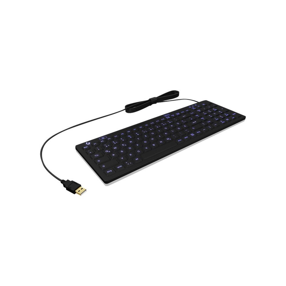 Keysonic KeySonic KSK-6031INEL-B - tangentbord - QWERTZ - tysk - svart Inmatningsenhet