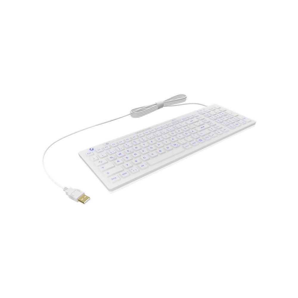 Keysonic KeySonic KSK-6031INEL-Wh - tangentbord - QWERTZ - tysk - vit Inmatningsenhet