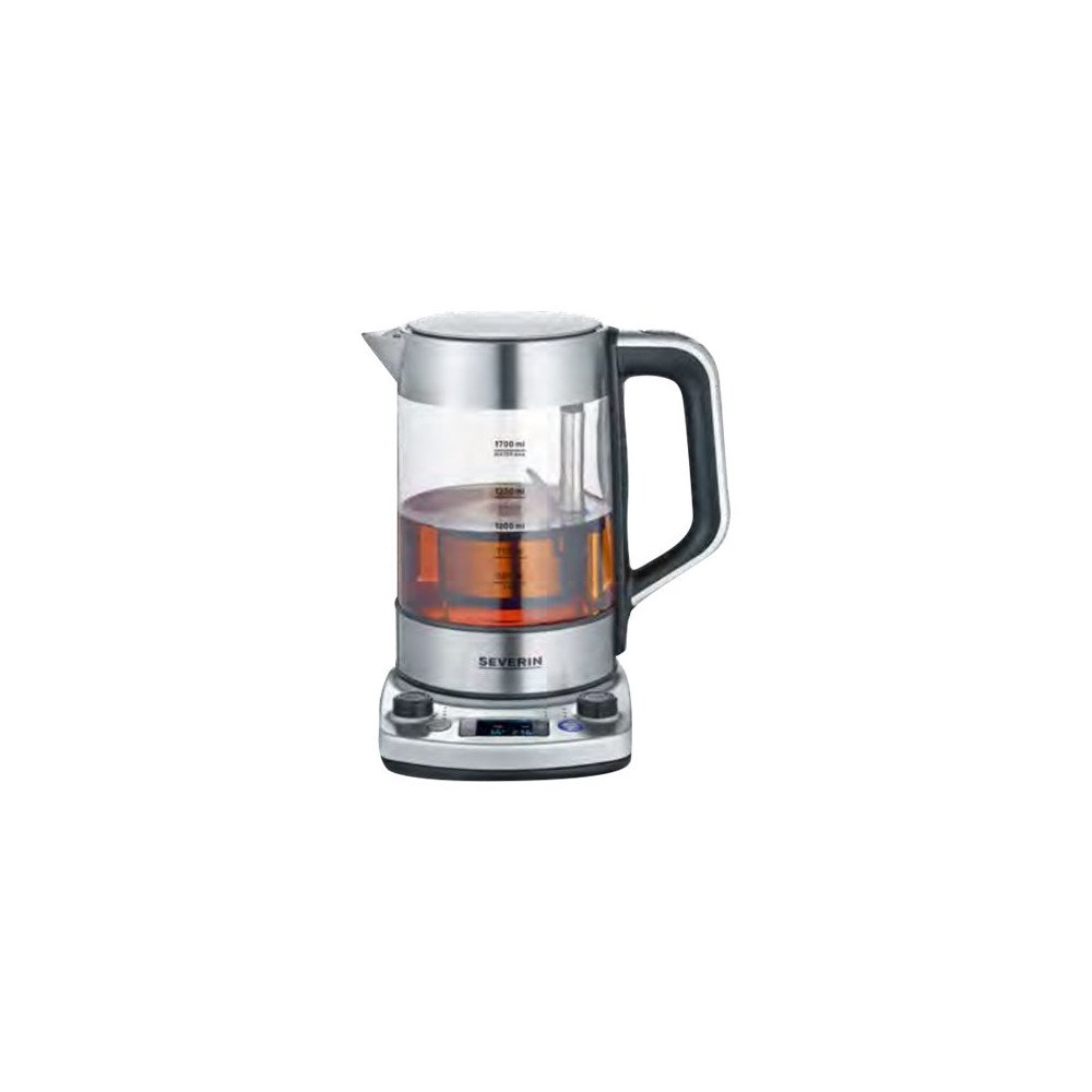 SEVERIN Elektrogeräte GmbH SEVERIN Professional WK 3422 - tebryggare/kittel - glass/brushed stainless steel/black