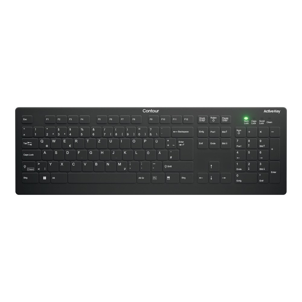 CHERRY Contour Active Key QuickClean AK-C8112 - tangentbord - medicinsk, hygienisk design full size - QWERTZ - tysk - svart Inm...