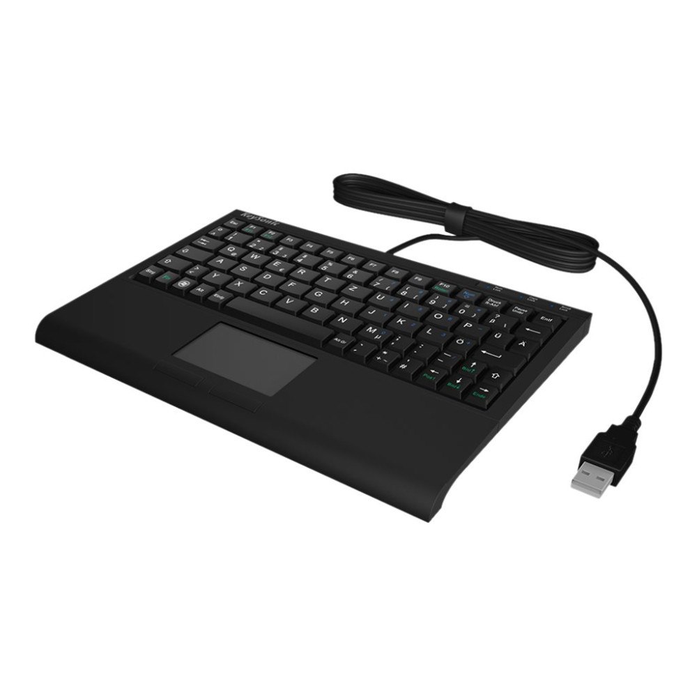 Keysonic KeySonic ACK-3410 - tangentbord - med pekplatta - tysk - svart Inmatningsenhet