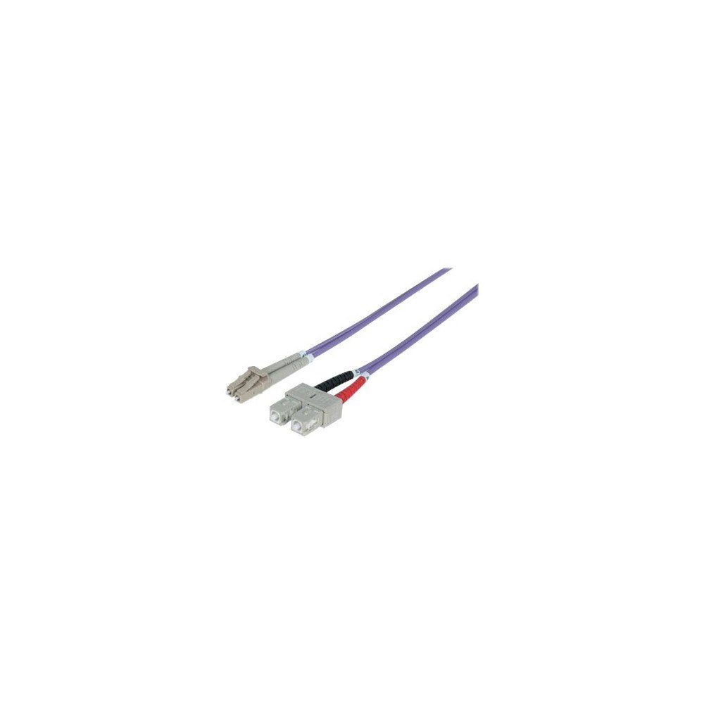 intellinet Intellinet Fiber Optic Patch Cable, OM4, LC/SC, 5m, Violet, Duplex, Multimode, 50/125 µm, LSZH, Fibre, Lifetime Warranty...