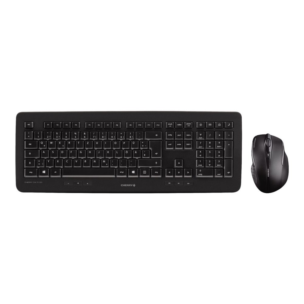 CHERRY CHERRY DW 5100 - sats med tangentbord och mus - USA med eurosymbol - svart Inmatningsenhet