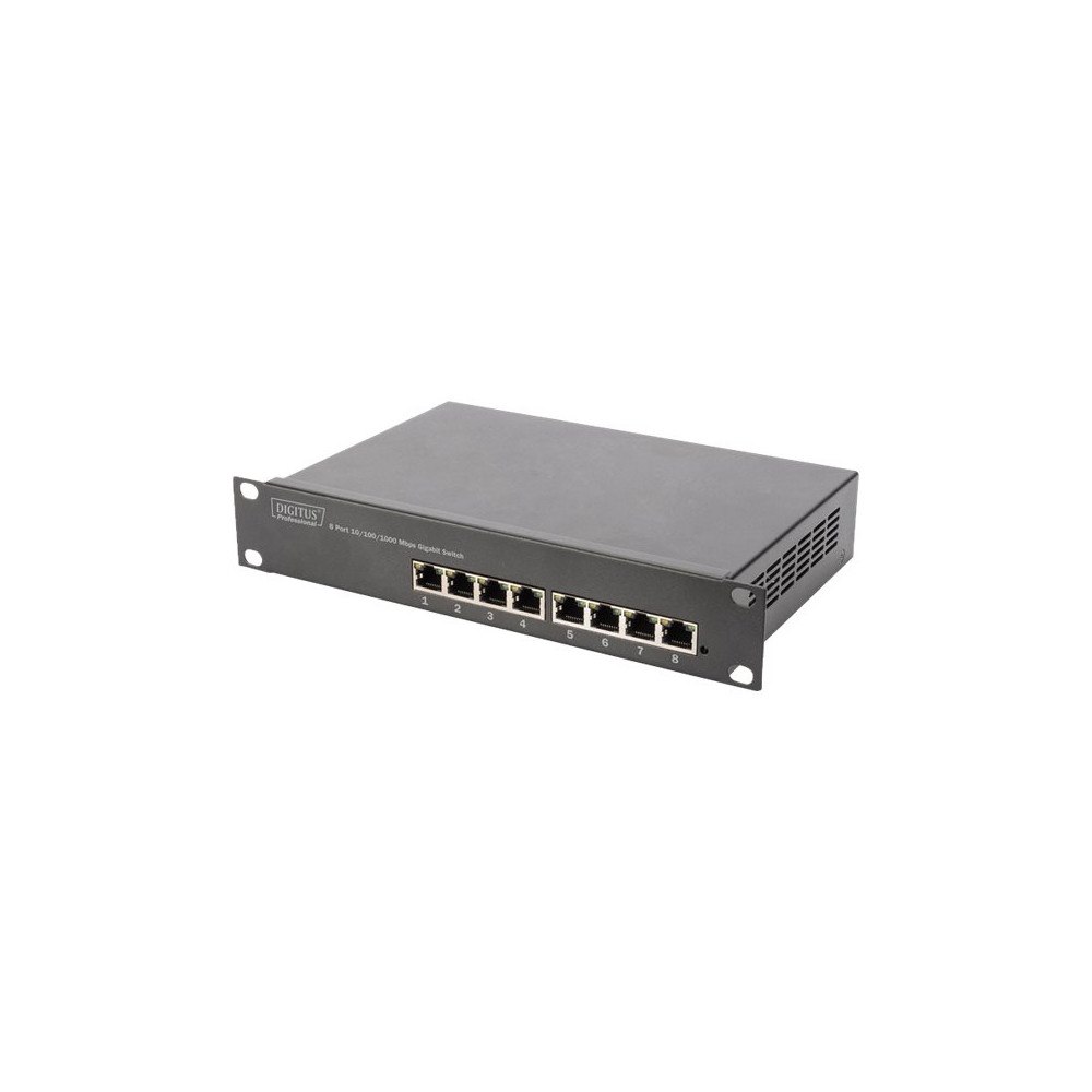 Digitus DIGITUS Professional DN-80114 - switch - 8 portar - ohanterad