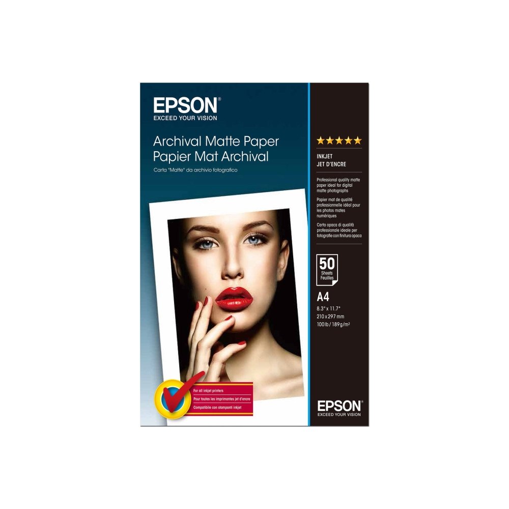 EPSON Epson Archival Matte Paper - papper - matt - 50 ark - A4 - 189 g/m²
