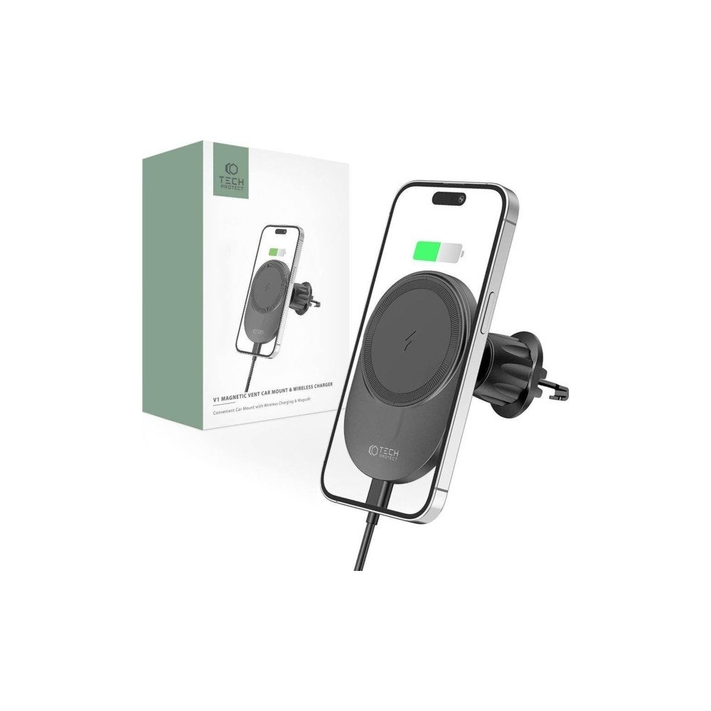 Tech-Protect Tech-Protect MM15W-V1 biltelefonhållare med MagSafe 15W indu...