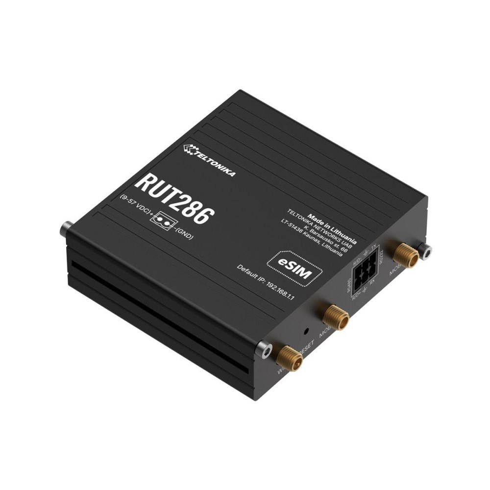 Teltonika Teltonika RUT286 - trådlös router - WWAN - Wi-Fi - 2G, 3G, 4G - DIN-skenmonterbar, bordsmonterbar, väggmonterbar