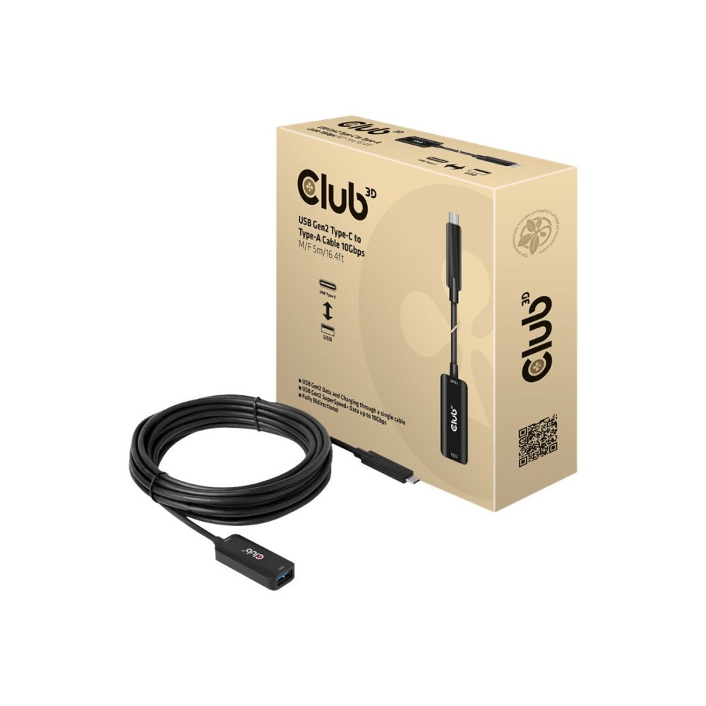 Club 3D Club 3D - USB typ C-förlängningskabel - USB-C till USB typ A - 5 m