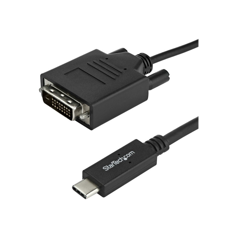 StarTech.com StarTech 1 m USB-C till DVI-kabel - 1920 x 1200 - Svart - USB/DVI-kabel - USB-C till DVI-D - 1 m