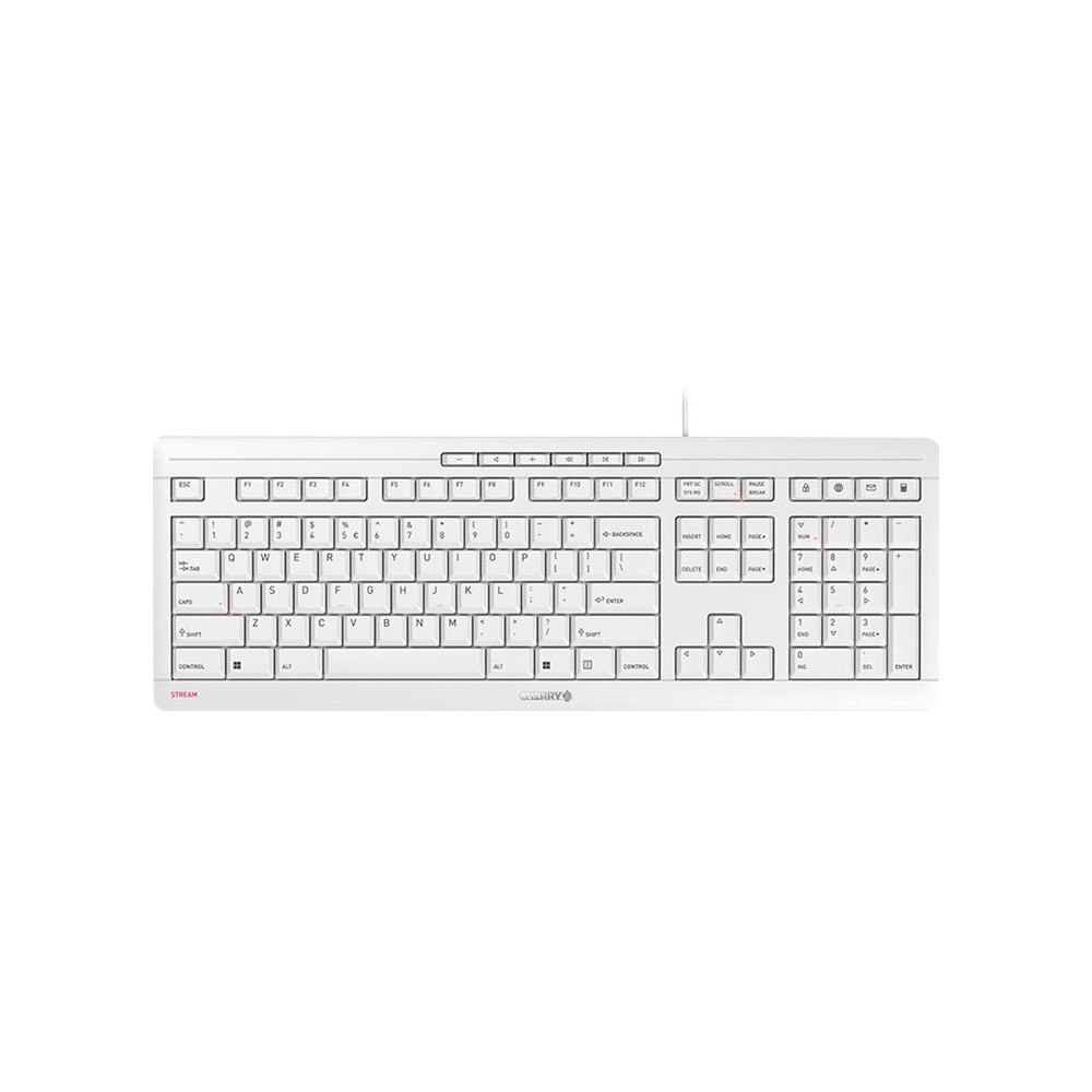 CHERRY CHERRY STREAM KEYBOARD - tangentbord - QWERTY - engelska - gråvit Inmatningsenhet