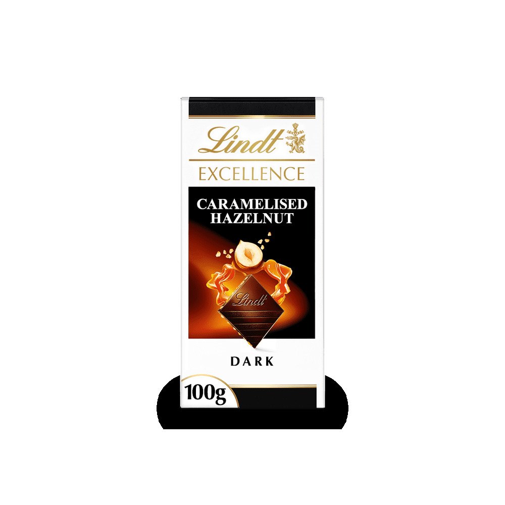 Lindt Exellence Caramelized Hazelnut 100 g (Utgånget datum)