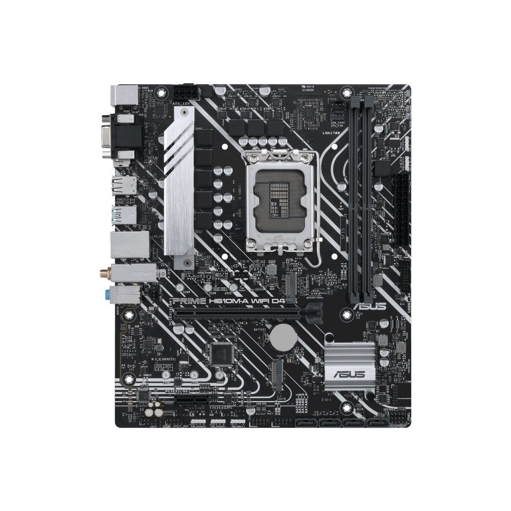 ASUSTeK COMPUTER ASUS PRIME H610M-A WIFI D4 - moderkort - micro ATX - LGA1700-uttag - H610