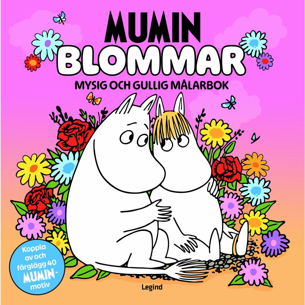 Legind A/S Mumin Blommor : Mysig och gullig Cozy Coloring målarbok (häftad)
