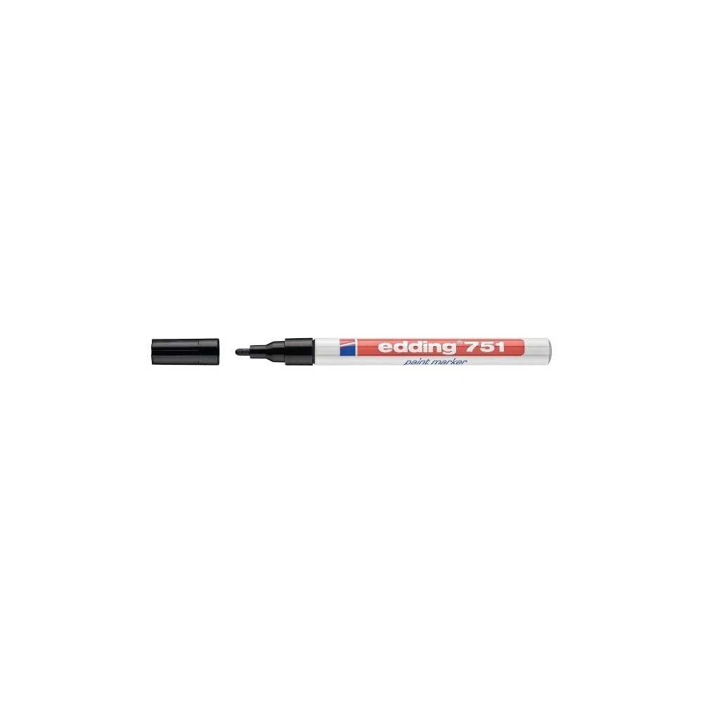 Gear4 Färgmarkörer Edding® 751, rund spets, 1–2 mm, svart, förpack...