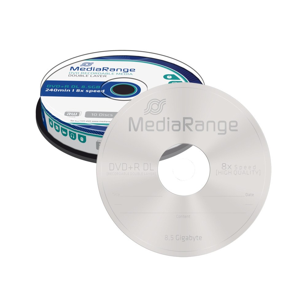 MediaRange MediaRange - DVD+R DL x 10 - 8.5 GB - lagringsmedier