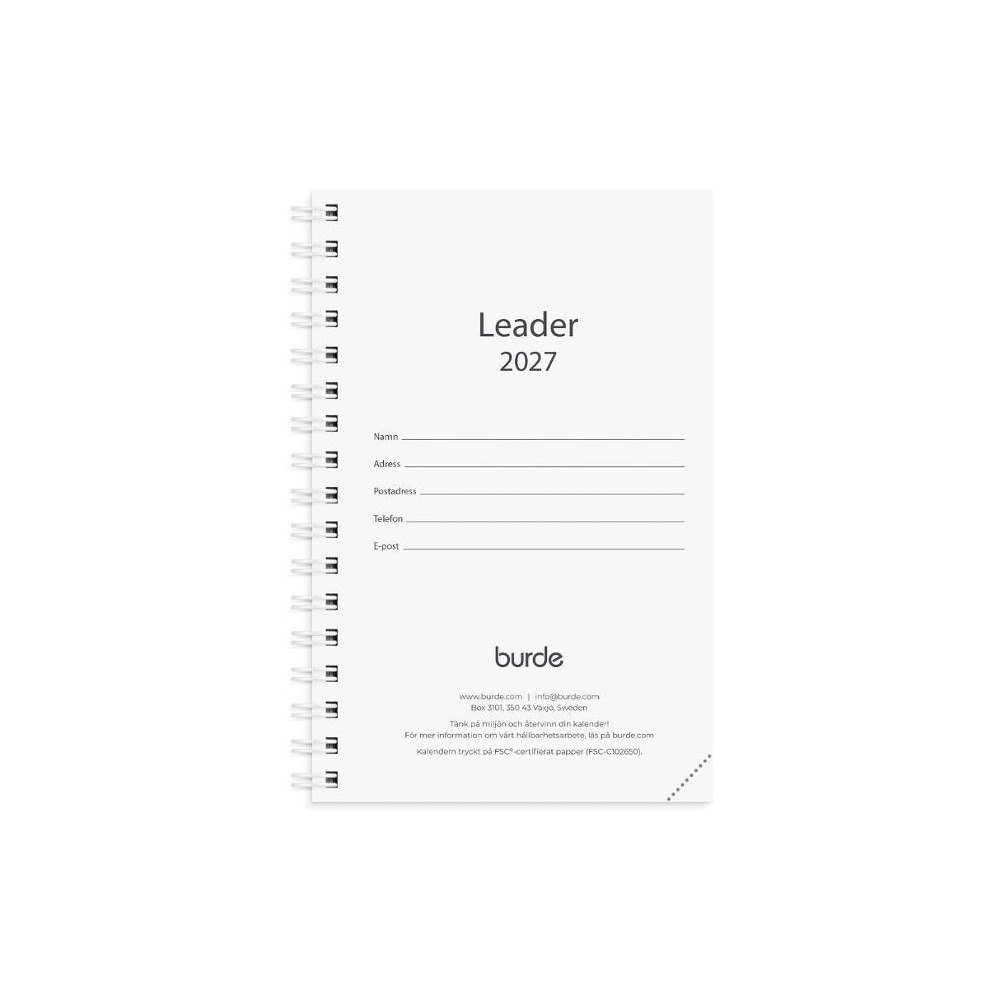 Burde Kalender Leader refill 2027