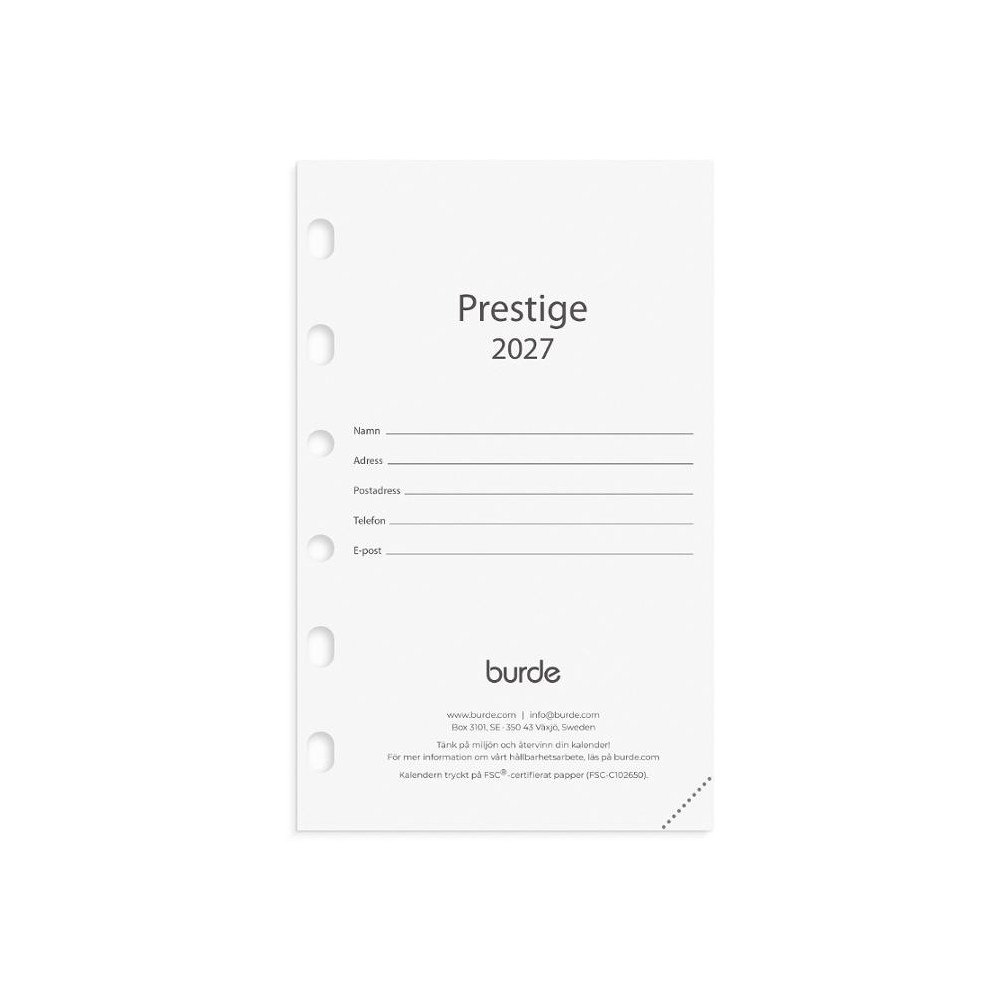 Burde Compact Prestige kalendersats 2027