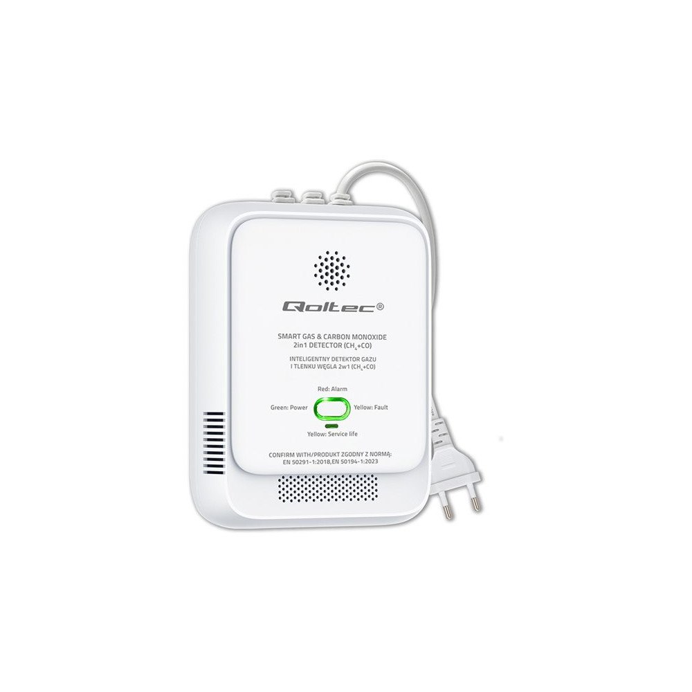Qoltec Qoltec-certifierad läckagedetektor för naturgas och kolmonox...