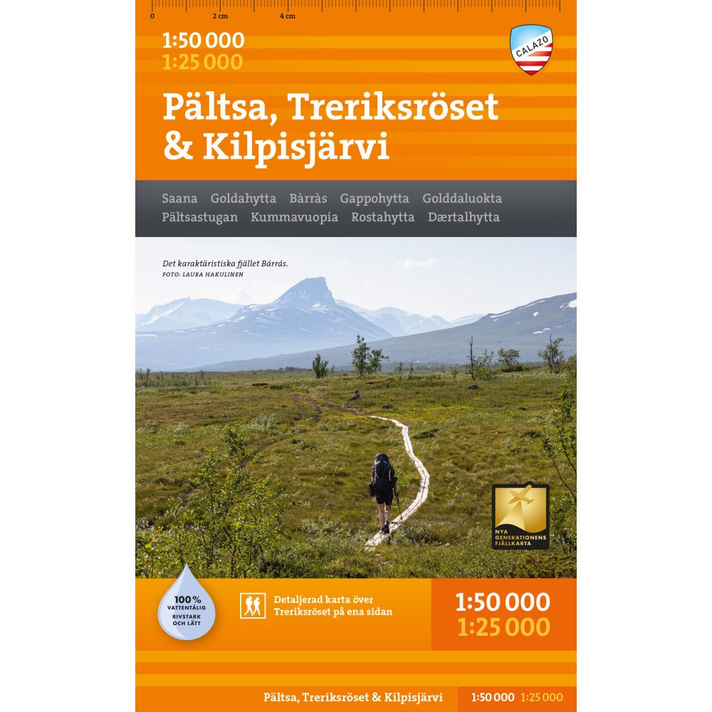 Calazo Förlag Pältsa Treriksröset 1:50.000