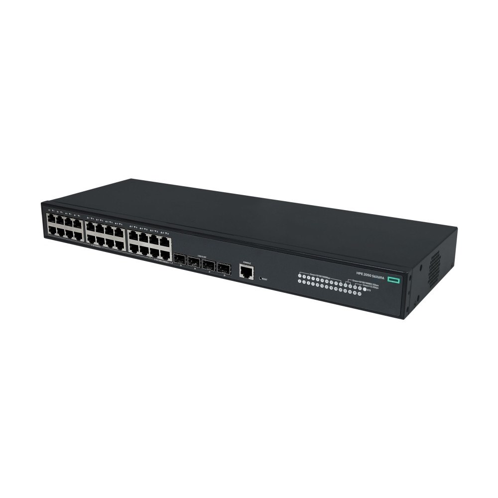 HP HPE Networking Comware 2050 20p 10/100/1000BASE-T 4p Smart Rate 1/2.5GbE 4p SFP 1G/2.5G - switch - 24 portar - Administr...