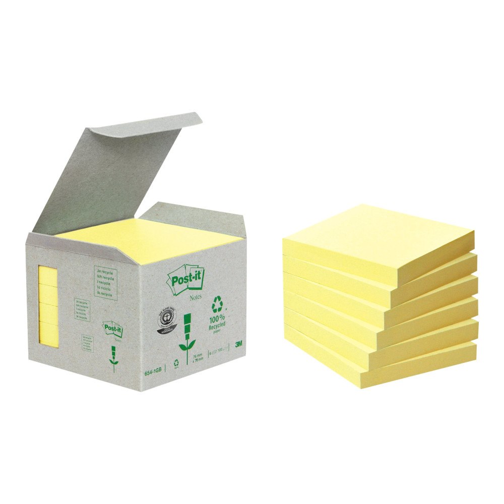 3M Post-it Mini Tower 6541B - anteckningar - 76 x 76 mm - 600 ark (6 x 100)