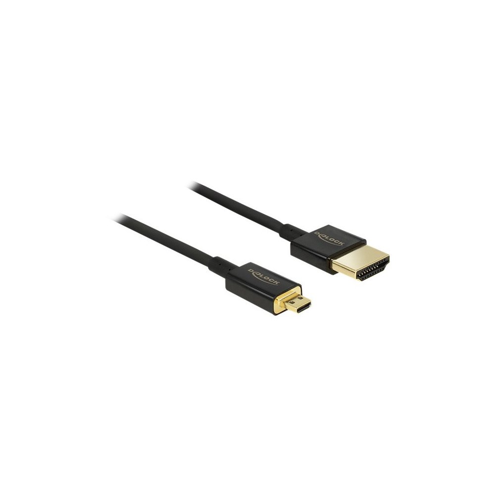 DeLOCK Delock Slim Premium - HDMI-kabel med Ethernet - 50 cm