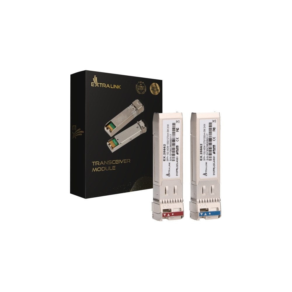 EXTRALINK Extralink SFP+ 10G | SFP+ WDM-modul | 10 Gbps 1270/1330 nm,...