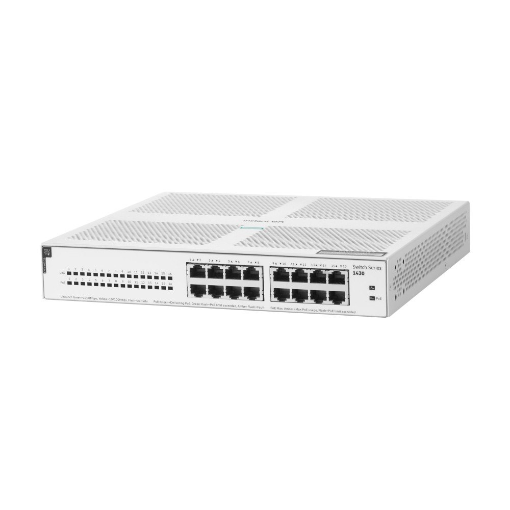 Hewlett Packard Enterprise HPE Networking Instant On 1430 16G Class4 PoE 124W Switch - switch - 16 portar - ohanterad - rackmonterbar