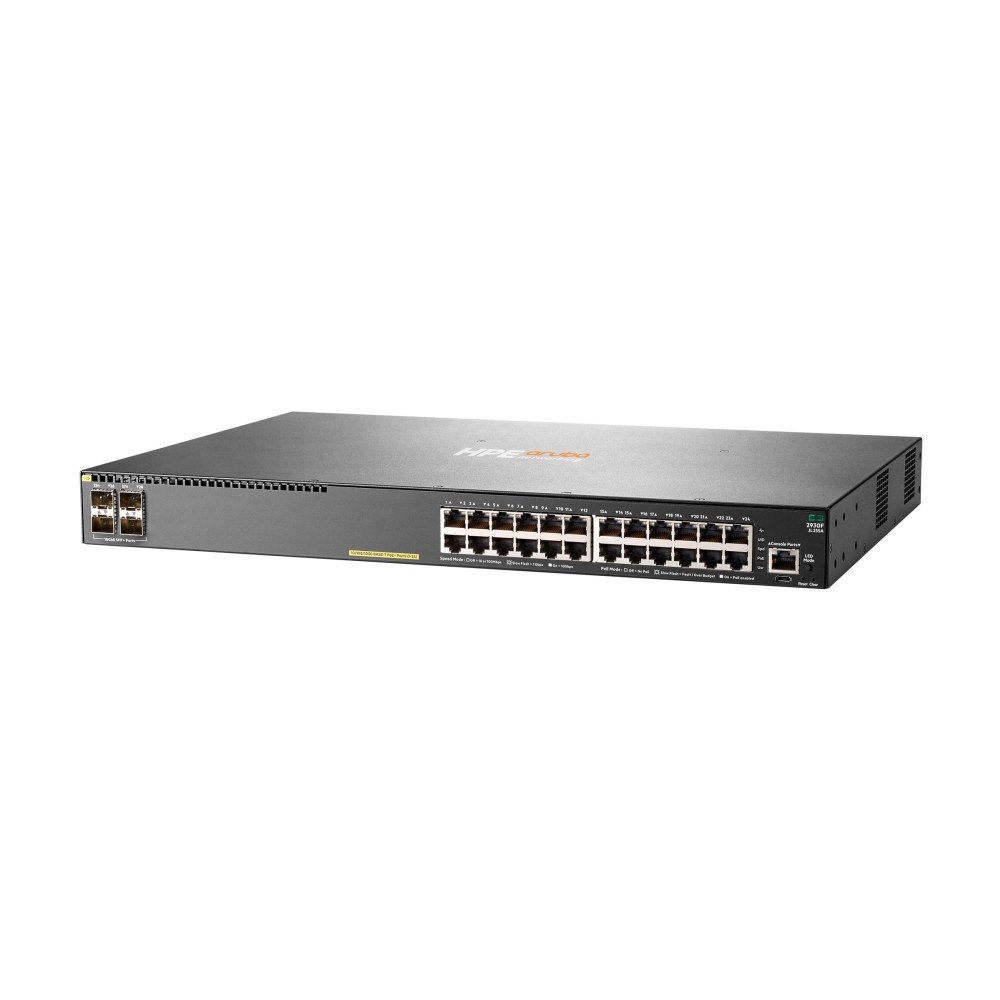 Hewlett Packard Enterprise HPE Aruba 2930F 24G PoE+ 4SFP+ - switch - 24 portar - Administrerad - rackmonterbar