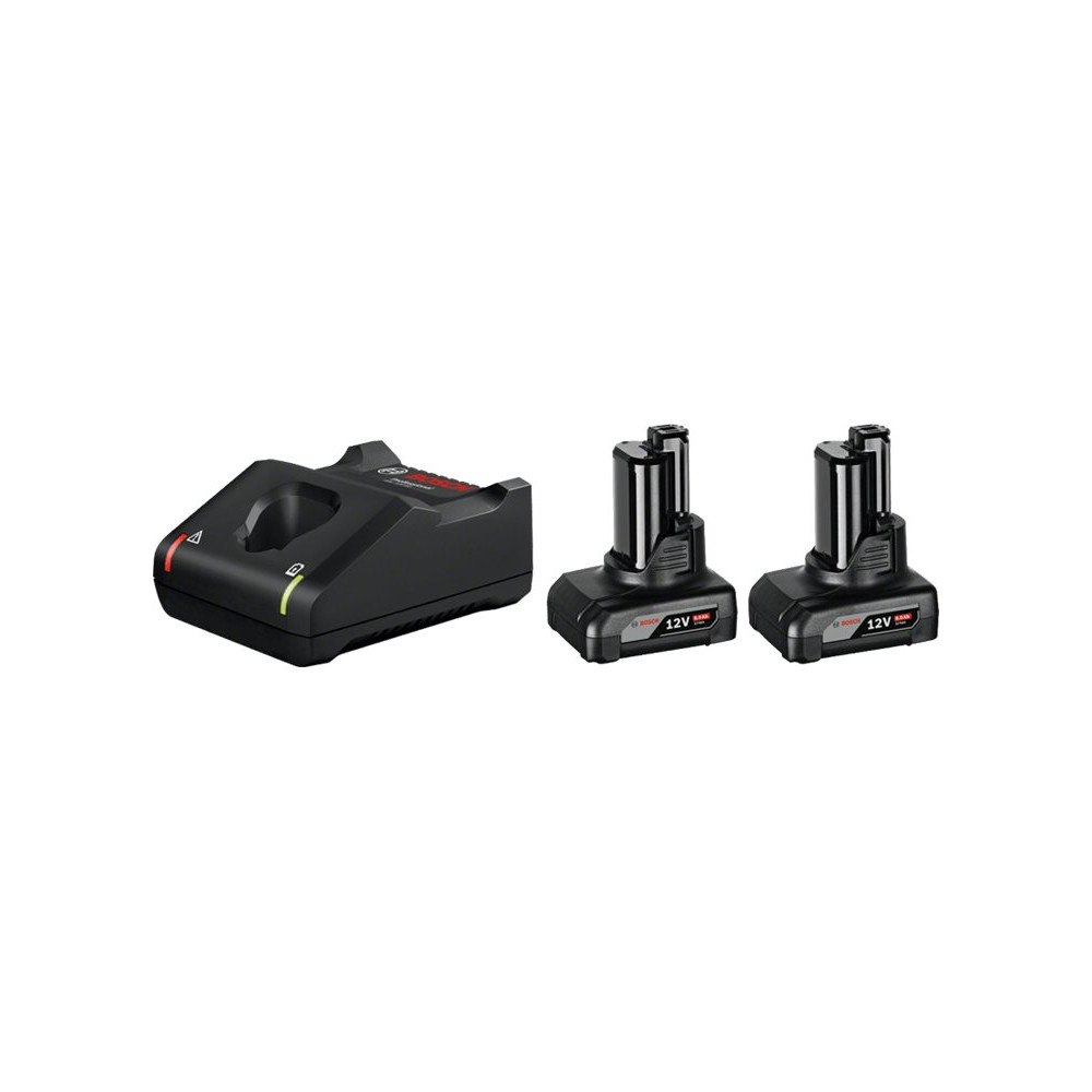 Bosch Bosch 12V batteripakke med 2 stk. 6,0 Ah og lader GAL 12V-40