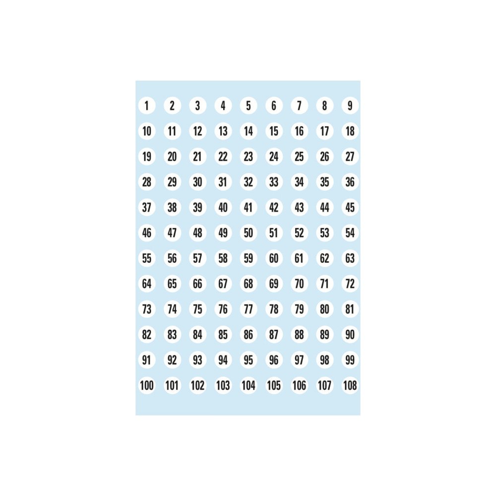 HERMA HERMA - dekorationsbindemedel - 0,8 cm diameter - 5 ark - vit - papper