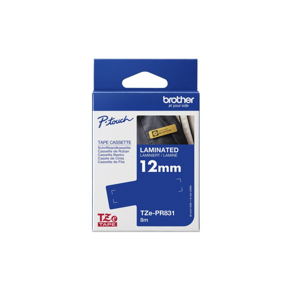 Brother Brother TZe-PR831 - bandlaminat - 1 kassett(er) - Rulle (1,2 cm x 8 m)