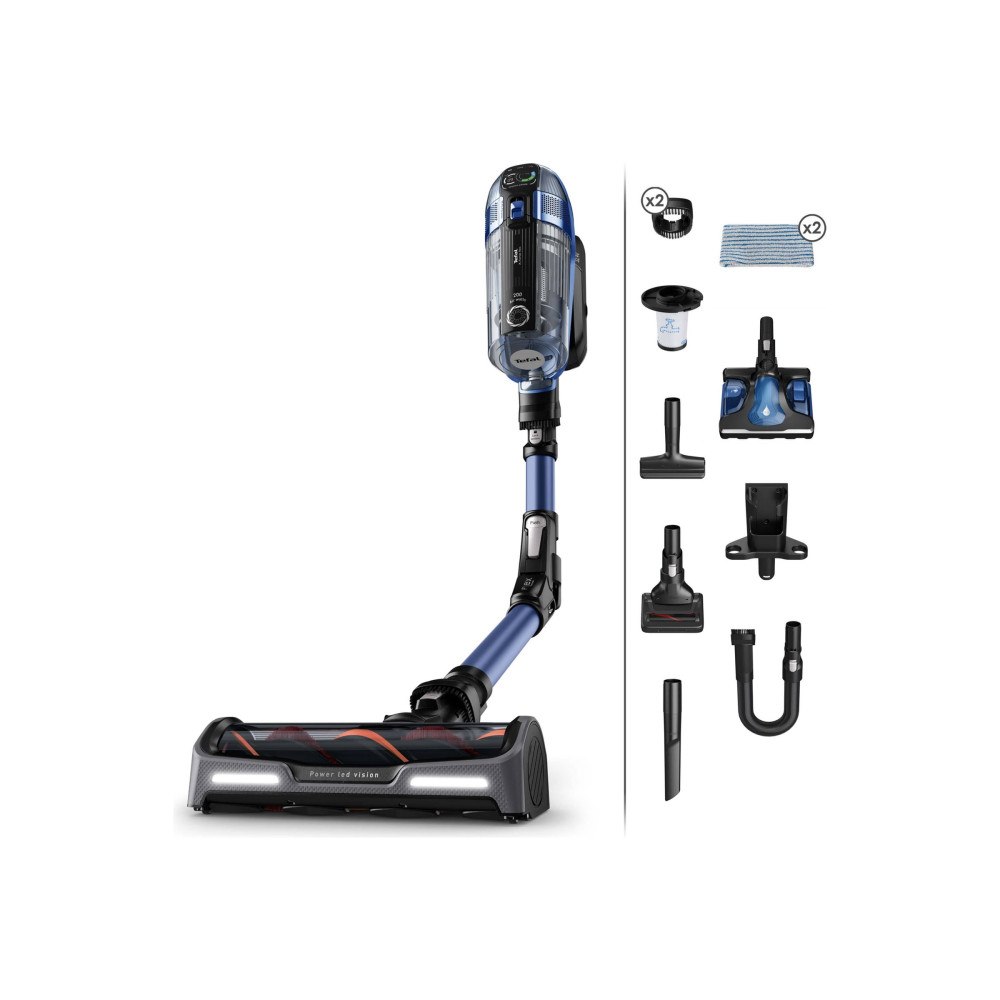 Tefal Tefal X-Force Flex 14.60 TY99C0WO Aqua - dammsugare - sladdlös - skaft/handhållen - 1 batteri - blå/svart