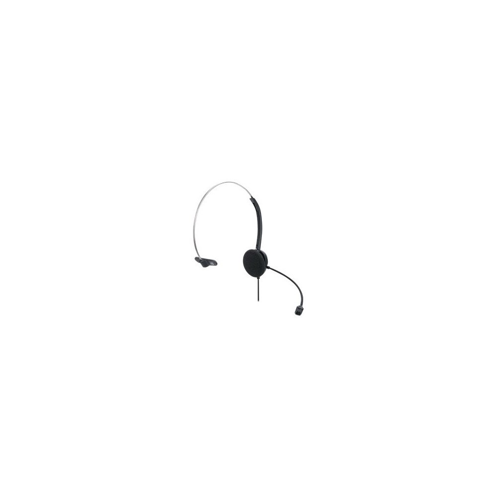 Manhattan Manhattan Mono On-Ear Headset (USB) (Clearance Pricing), Microphone Boom (padded), Polybag Packaging, Adjustable Headban...