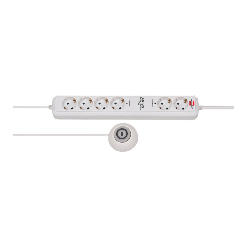 Brennenstuhl brennenstuhl Eco-Line Extension Socket Comfort Switch Plus EL CSP 24 6-way 1,5m H05VV-F 3G1,5 2 permanent, 4 switchable...