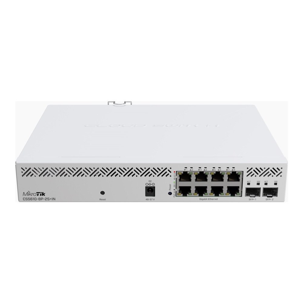MikroTik MikroTik CSS610-8P-2S+IN - switch - 8 portar - smart - rackmonterbar