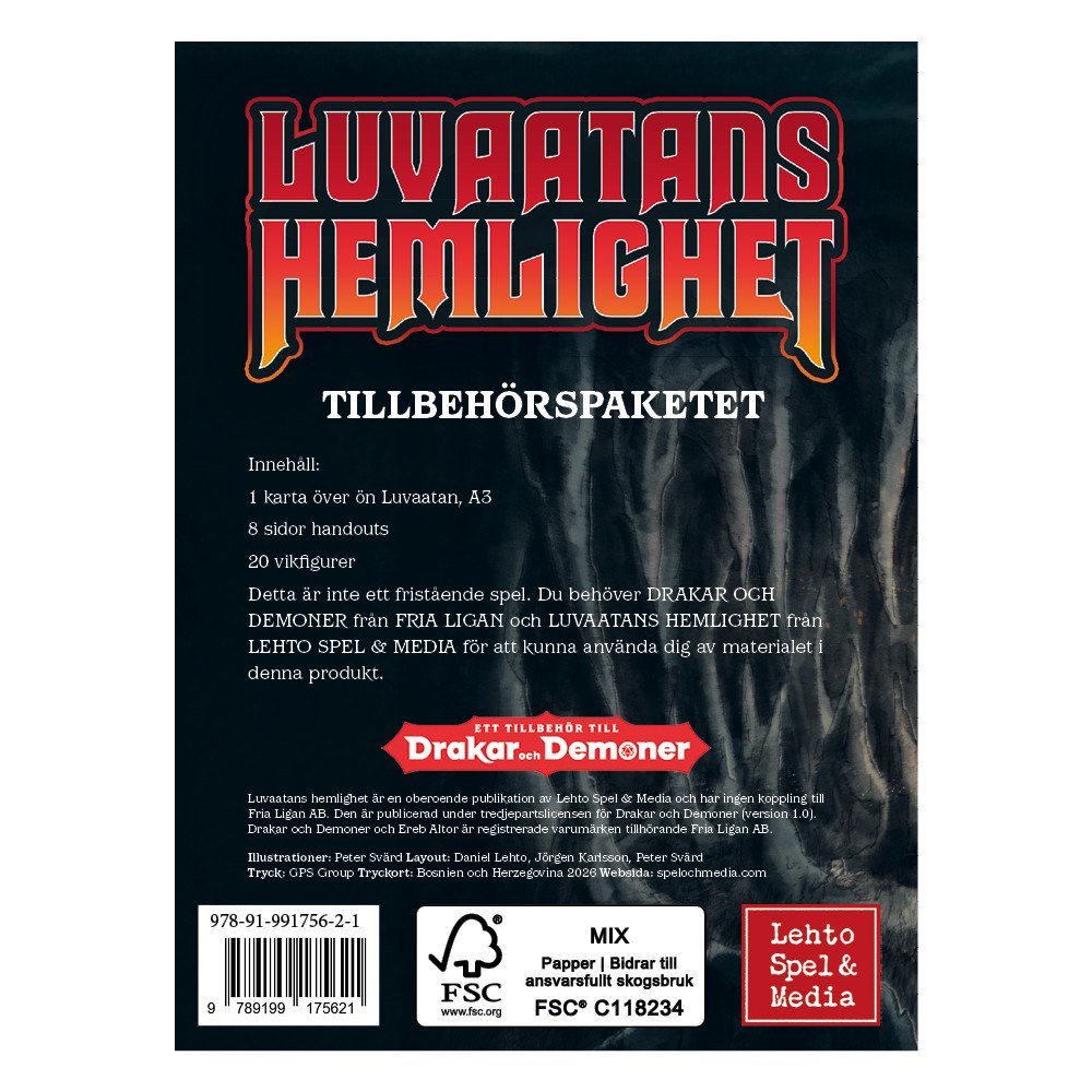 Daniel Lehto Luvaatans hemlighet - tillbehörspaketet (bok)