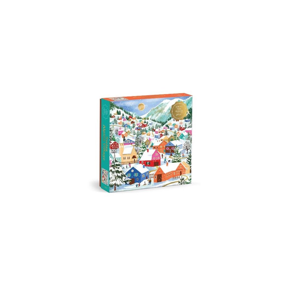 Galison Swiss Alpine Village 500 Piece Foil Puzzle